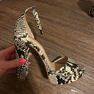 Aldo snake skin platform heels